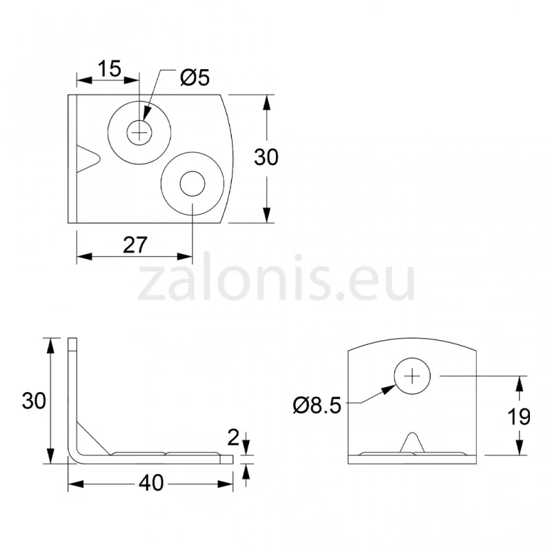 ΓΩΝΙΑ 40x30x30 ΣΤΟΠ ΡΟΛΩΝ / ΚΑΦΕ ΜΕΤΑΛΛΙΚΕΣ ΓΩΝΙΕΣ ΕΠΙΠΛΩΝ